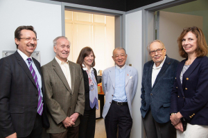 Nippon Foundation Chairman Yohei Sasakawa welcomed by UH Cullen College's space architecture program.