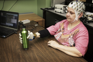 One of Dr. Jose Contreras-Vidal's projects: a prosthetic hand with brain-machine interfacing