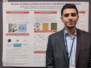 Ali Slim, a UH doctoral student, wins Best Poster Award at the Society of Rheology meeting.