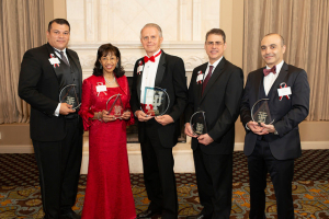 2018 EAA Gala Honorees (L-R) Carlos A. Chiquillo, Cynthia Oliver Coleman, Benton F. Baugh, Dean C. Rietz, Matteo Marongiu-Porcu