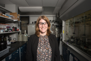 Megan Robertson, associate professor of chemical and biomolecular engineering, was honored with the 2018 Sparks-Thomas Award from the Rubber Division of the American Chemical Society