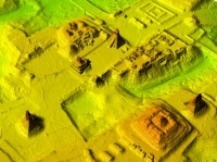 Researchers with the National Center for Airborne Laser Mapping captured 3-D images of the Maya settlement of Tikal using state-of-the-art LiDAR technology. Credit: National Center for Airborne Laser Mapping/University of Houston