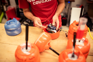 The floating buoys are designed for Naval reconnaissance and will eventually combine biodegradable housings and electronics to disintegrate into seawater after transmitting data.