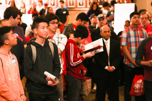 High school students toured labs and met with current engineering students.