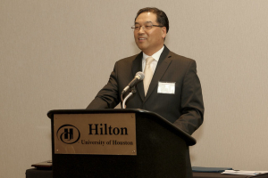 Department chair, Gino Lim, welcomed guests with opening remarks at the 2019 Industrial Engineering Awards and Honors Banquet.