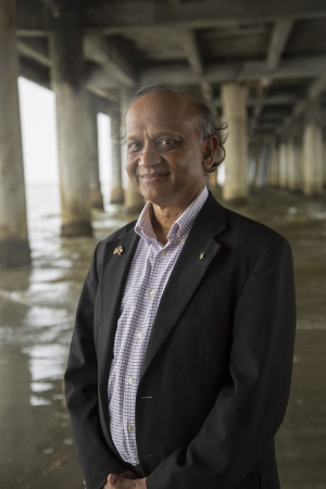 Cumaraswamy Vipulanandan, professor of civil and environmental engineering at the UH Cullen College of Engineering and director of the Texas Hurricane Center