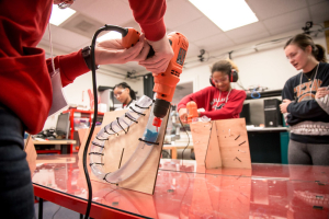 GRADE camp students visit Dr. Aaron Becker and the UH Robotic Swarm Control Lab on Thursday, June 20, 2019.