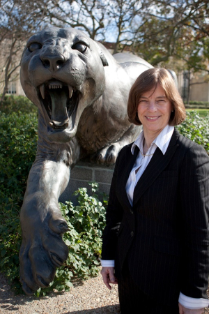 Retired astronaut Bonnie Dunbar on the University of Houston campus. Go Coogs!