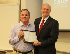 Fritz Claydon, professor of electrical and computer engineering and director of the division of undergraduate programs and student success at the Cullen College, received the 2018-19 Career Teaching Award.