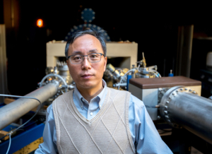 Jiming Bao, associate professor of electrical and computer engineering at UH, led an international group of researchers investigating how a two-dimensional perovskite composed of cesium, lead and bromine was able to emit a strong green light.