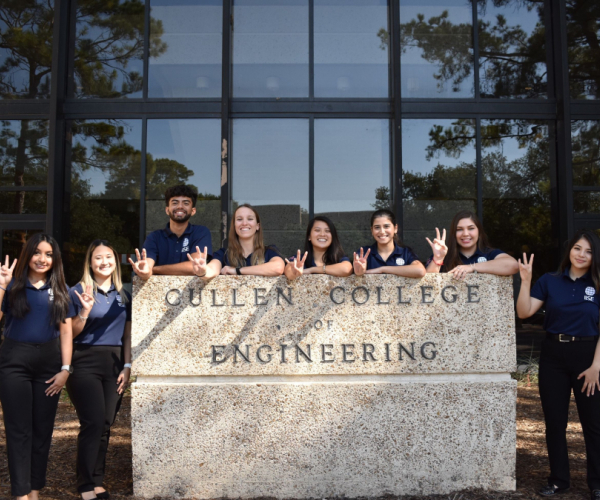 UH IISE officers for the 2022-23 academic year. The group earned Gold Award designation for the second straight year.