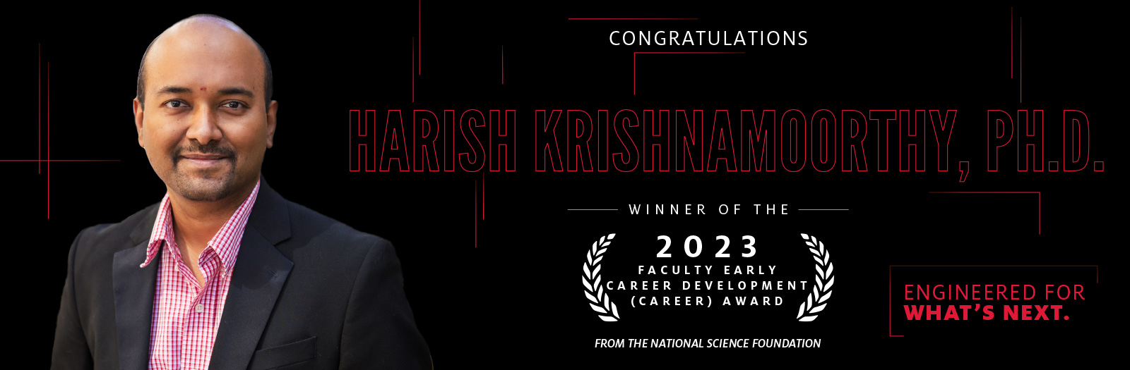 Congratulations Harish Krishnamoorthy