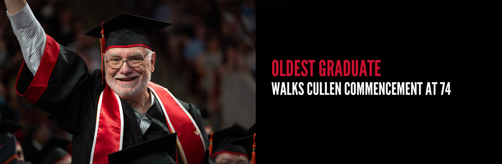 Oldest Graduate Walks Cullen Commencement at 74