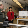 UH President Renu Khator tours Professor Dmitri Litvinov's electromagnetics lab to learn about nanomaterials research currently being conducted at the Cullen College of Engineering. Photo by Todd Spoth.