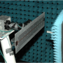 Dr. David Jackson's novel leaky-wave antenna design being tested in the anechoic chamber at Sandia National Laboratories.
