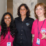 From left: Sruthi Mathews, astronaut Sunita Williams, and College of Architecture research associate professor Olga Bannova.