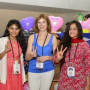 The UH Cullen College crowd: Jincy Philip, left, Olga Bannova, Ph.D., center, and Anchal Bhaskar in Russia with Baker Institute Space Policy Summer Intern Program