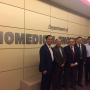 From left, Dr. Lintao Cai, Dr. Guanglin Li, Dr Metin Akay, chair, UH BME department, Dr. Hairong Zheng, Dr Yingchun Zhang, UH BME Department