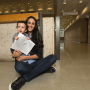 'I almost feel I have given birth to two babies,' says grad student Sana Krichen. Her son Youssef Khadimallah, now 10 months old, holds his mother’s just-published article about the role electromagnetism plays in some animal species’ navigation skills. The article was first submitted to the journal Physical Review E at the time Krichen learned she was pregnant and – after much back-and-forth with reviewers – was released October 4.