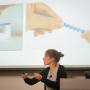 Katia Bertoldi, the William and Ami Kuan Danoff Professor of Applied Mechanics of Harvard University, gave a lecture on “Kirigami-Inspired Metamaterials — from Morphable Structures to Soft Robots”