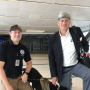 Stuart Long, UH professor of electrical and computer engineering, with a TSA handler and his passenger-screening canine. 