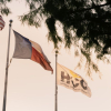 An exterior shot of the flags flying at the Houston Community College's Fraga Campus. The University of Houston's Cullen College of Engineering and HCC will be partnering to create an Engineering Academy on the campus.