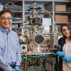 Jae-Hyun Ryou, Ph.D., Associate Professor of Mechanical Engineering and his doctoral student Mina Moradnia.