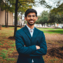 Aryan Dham is the banner bearer for the Fall 2023 Cullen College of Engineering commencement.