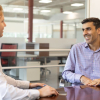 Hadi Ghasemi, founder of Elemental Coatings and an associate professor in the Mechanical Engineering Department at the Cullen College of Engineering, speaks with his company's CEO, Brian Huskinson.