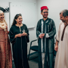 The Technology Division is proud to be hosting three Fulbright awardees from the kingdom of Morocco in Driss Benhaddou's Wireless and Optical Networking (WON) lab. [Left to right] Wiam Ayrir, Hajar El Gadi, Salmane Douch, and Driss Benhaddou, associate professor in the Department of Engineering Technology.