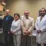 [Left to right] Lars Tebbe, Muna Naash, Muayyad R. Al-Ubaidi and Mustafa Makia have all contributed to research on a model to examine Usher syndrome.