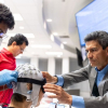 The UH Brain Center, supported by the U.S. National Science Foundation, allows research that would not be possible within the traditional silos of academic, industry, regulatory and clinical communities. At right, center director Jose Luis Contreras-Vidal prepares to map brain activity during a creative task.