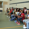 PROMES program manager, John Matthews, chats with a group of Wheatley High School students at the Step Forward kick-off event held at UH on Sept. 29. Students joined their mentors for an afternoon of math contests and challenges.  Photo provided by Kathy Zerda.