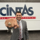 Eric Ayanegui proudly shows off his UH class ring at the Cintas facility in Houston.