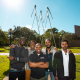 Professor Jerrod Henderson with some of his Cullen College students (L to R): Helder Mandingo, Tarami Readus, Peter Bristow and Kameron Bass.