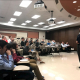 Joel Roberts, UH alumnus and lead recruiter for INEOS, speaks with Cullen College of Engineering students. Photo credit: Tau Beta Pi.