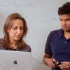 Dr. Rose Faghih and her doctoral student,  Dilranjan Wickramasuriya.
