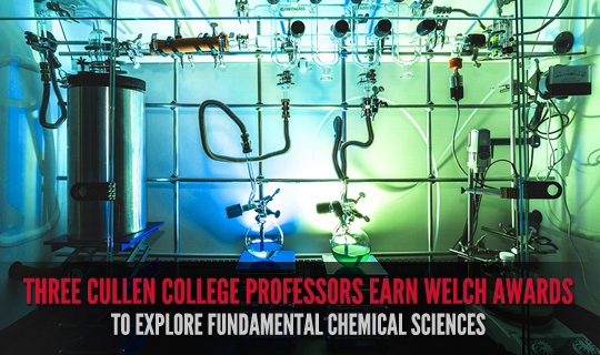 Three Cullen College Professors Earn Welch Awards to Explore Fundamental Chemical Sciences