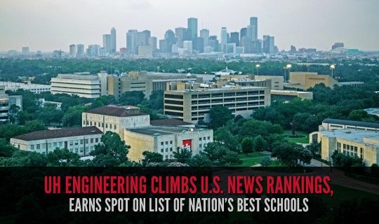 UH Engineering Climbs U.S. News Rankings, Earns Spot on List of Nation's Best Schools