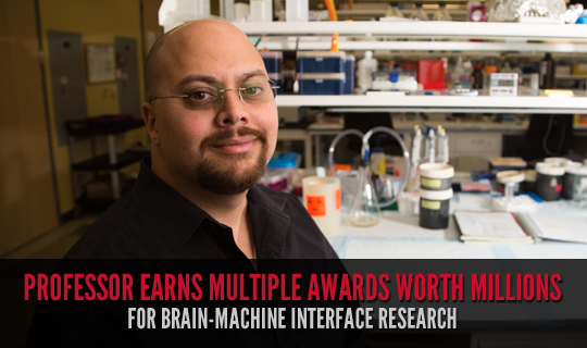 Professor Earns Multiple Awards Worth Millions for Brain-Machine Interface Research